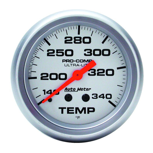 Autometer Ultra-Lite 2-5/8in Mechanical 140-340 Degree F Temperature Gauge