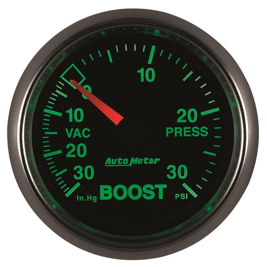 Autometer GS 52mm 30 In Hg.-Vac/30 PSI Mechanical Vacuum/Boost Gauge