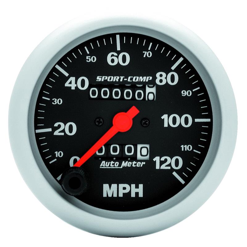 Autometer Sport-Comp 3-3/8 inch 120 MPH Mechanical Speedometer
