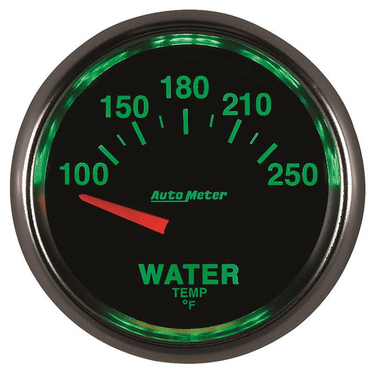 Autometer GS 52mm 100-250 Deg F Short Sweep Electronic Water Temperature Gauge
