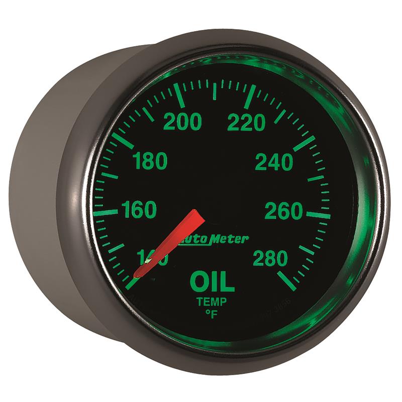 Autometer GS Series 2-1/16in Oil Temperature Gauge 140-280 Degrees Electric Full Sweep