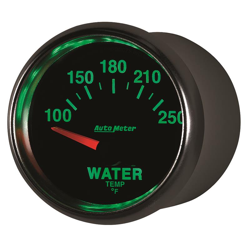 Autometer GS 52mm 100-250 Deg F Short Sweep Electronic Water Temperature Gauge