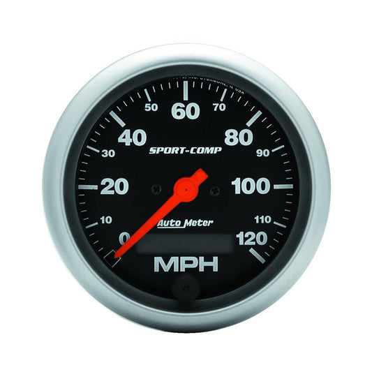 Autometer Sport-Comp 3-3/8 inch 120 MPH Electronic Speedometer Gauge