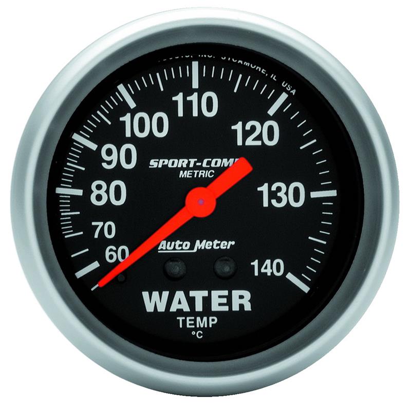 Autometer 2-5/8in 60-140 Degree C Mechanical Water Temperature Sport-Comp Gauge