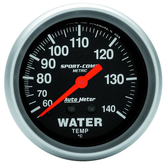 Autometer 2-5/8in 60-140 Degree C Mechanical Water Temperature Sport-Comp Gauge