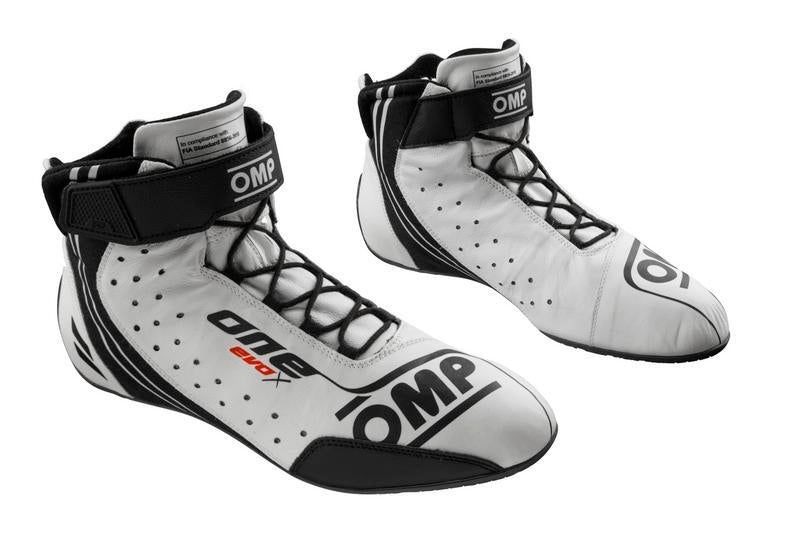 OMP ONE EVO X SHOES MY2024 FIA 8856-2018 NAVY BLUE / CYAN SIZE 39