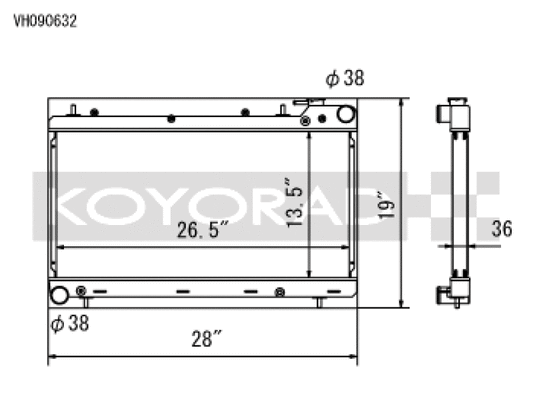 Koyo 93-98 Subaru Impreza 1.8/2.2L (MT) Radiator