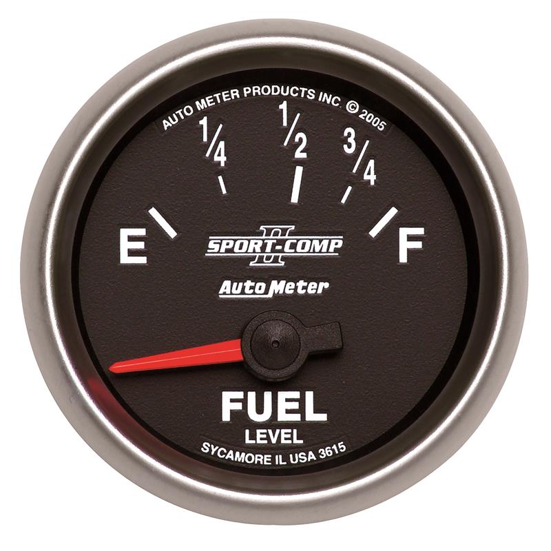 Autometer Sport-Comp II 52mm 73-10 ohms Short Sweep Electronic Fuel Level Gauge