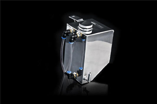 Weapon R Universal Catch Tank 18 fl oz (Stealth Black) Top Outlet Aluminum Coolant Overflow Tank