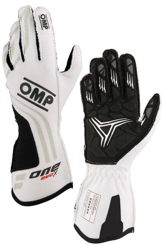OMP ONE EVO X GLOVES FIA 8856-2018 ORANGE / BLACK SZ M
