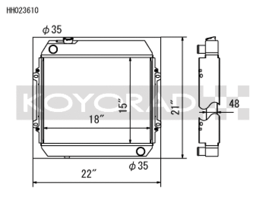 Koyo 68-72 Nissan Skyline L20 I6 MT (KGC10) Radiator (SK-C13 Required)