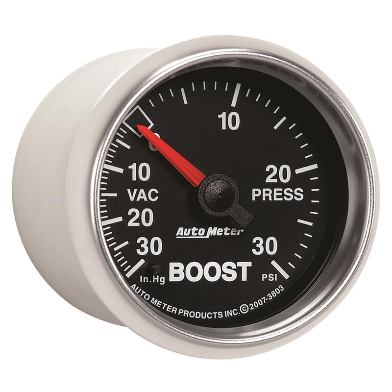 Autometer GS 52mm 30 In Hg.-Vac/30 PSI Mechanical Vacuum/Boost Gauge