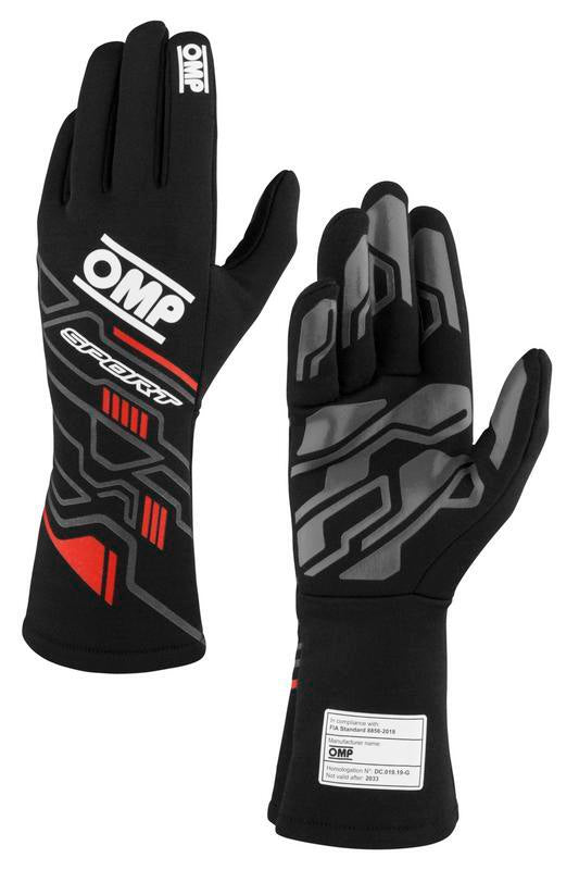 OMP SPORT GLOVES FIA 8856-2018 MY2025 NAVY BLUE / CYAN SZ XL