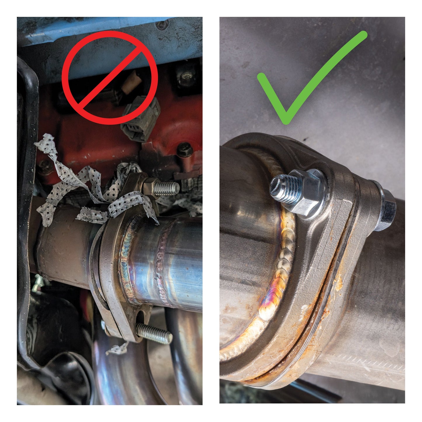 OVERTAKE 3-Bolt Manifold to Up Pipe Gasket - Subaru  EJ Engine