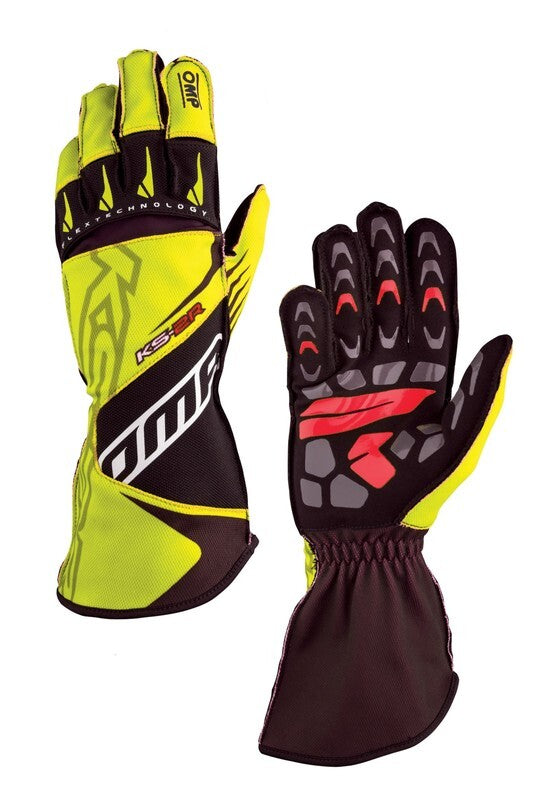 OMP KS-2R GLOVES MY2022 BLACK/YELLOW SIZE S