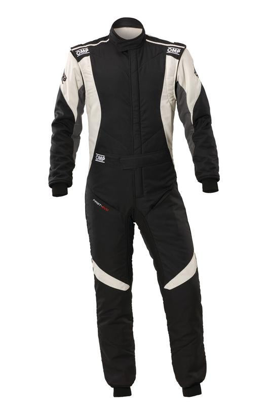 OMP FIRST EVO OVERALL my2025 FIA 8856-2018/SFI ANTHRACITE / FLUO YELLOW SZ 54