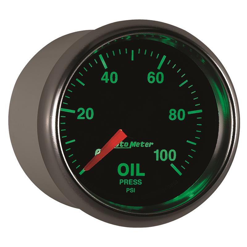 Autometer GS Series 2-1/16in Oil Pressure Gauge 100PSI Electric Full Sweep