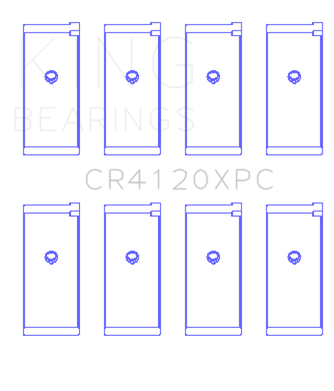 King Engine Bearings 1992+ Mitsubishi 4G63/4G64 EVO I-IV (Size 0.5) Connecting Rod Bearing Set
