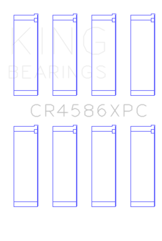 King Engine Bearings Mitsubishi 4B11T (Size .026) Coated Performance Rod Bearing Set