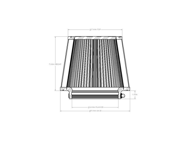 aFe Magnum FORCEintake Replacement Air Filter w/ D2 Dura-Dry Media 6in F x 9in B x 7in T x 7in H